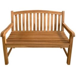 Axi Banco jardín teca 2 plazas marrón 120 cm