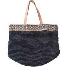My Bliss Home Bolso de rafia, negro