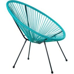 Fijalo Sillon exterior acero/mimbre sintetico (pe) azul