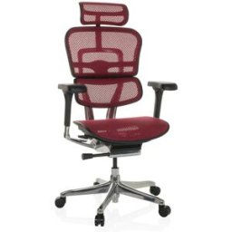 hjh OFFICE Sillón alta gama tejido de malla rojo