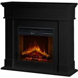 Chimenea eléctrica divina fire de madera negra 110x36x100h