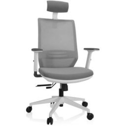 hjh OFFICE Silla de oficina profesional tela / tejido de malla gris