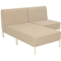 Oviala Conjunto modular de jardín bajo para 2 personas beige