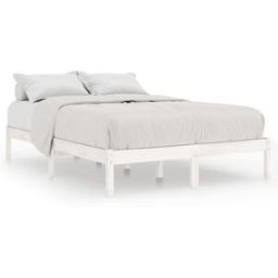 Maison Chic Cama matrimonial madera maciza de pino blanco 140x200 cm