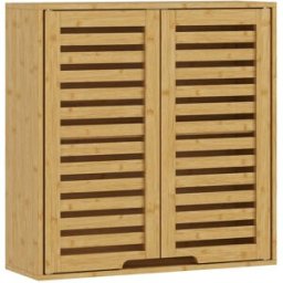 Homcom Armario de pared 60x20x60 cm madera natural