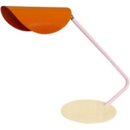 Tosel Lámpara de mesa metal multicolore pantalla naranja