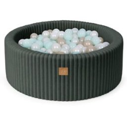 MeowBaby Piscina de bolas para bebé en pana 200 bolas