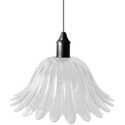 Tosel Suspensión campana metal vidrio transparente D27,5 cm