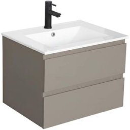Mob In Conjunto de lavabo con encimera de cerámica y grifería 60cm