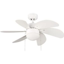Wonderlamp Ventilador de techo pequeño blanco con luz