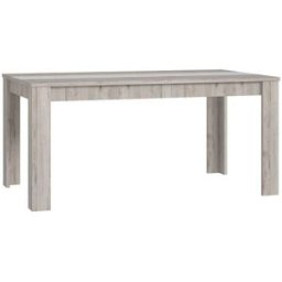 Home Heavenly Mesa comedor fija 160x90 cm en color roble y detalle blanco