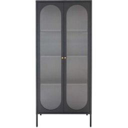House Nordic Vitrina de vidrio y metal h180cm - negro