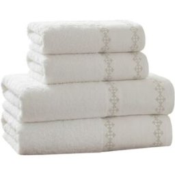 Sensei Maison Juego de baño de 6 piezas en algodón 550 g/m² cadena