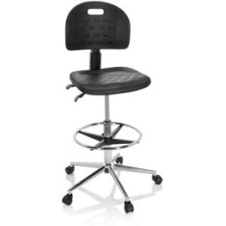hjh OFFICE Silla de mostrador espuma dura negro