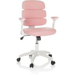hjh OFFICE Silla giratoria para niños tela rosa