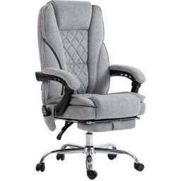 Maison Chic Silla de oficina de terciopelo gris claro 67x72x119 cm