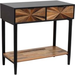 Wanderlust deco Recibidor-consola de madera y metal marron 80x42x79