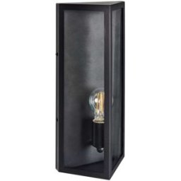 Beliani Lámpara de pared exterior negro