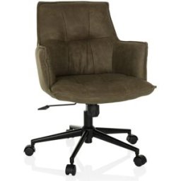 hjh LIVING Silla home office tela verde
