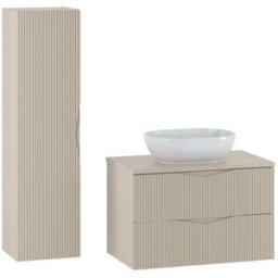 Petits meubles Conjunto mueble doble lavabo 80cm paneles de melamina y mdf cachemira