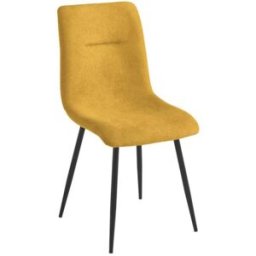 MondoViro Conjunto de 2 sillas de tela acolchadas amarillas 45x59 cm 90h
