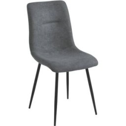 MondoViro Conjunto de 2 sillas de tela acolchadas gris 45x59 cm 90h