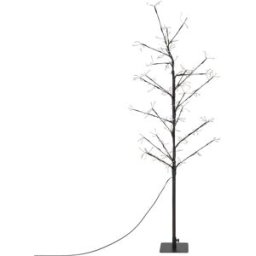 ECD Germany Árbol de navidad artificial 120cm con 240 luces LED blanco cálido