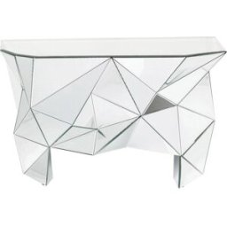 Kare Design Consola en vidrio tipo espejo