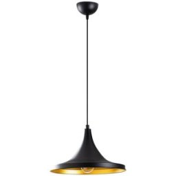Wonderlamp Lámpara de techo con pantalla abierta negro de altura regulable 113 cm