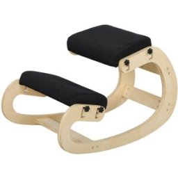 Maison Chic Silla de oficina de madera de abedul negro de 85x55x55 cm.