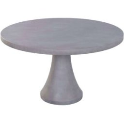 NIYLO Mesa de jardín de hormigón gris 130x130x75 cm