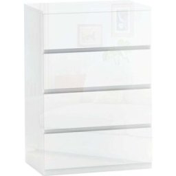 Homcom Cómoda con cajones 55x33x80 cm blanco brillante