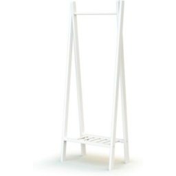 AT4 Perchero infantil madera blanco 50 x 30 x 130 cm