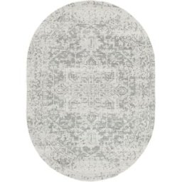 Livabliss Alfombra ovalada vintage oriental gris/blanco 200x275