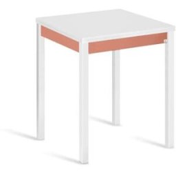 Portus Mesa cocina alta extensible libro 80(160)x80cm salmón pata blanco