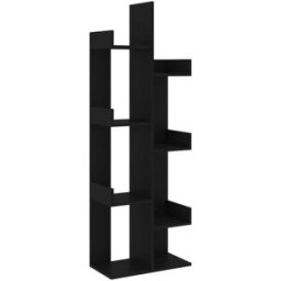 Maison Chic Armario de libros madera negro 48x25,5x140 cm