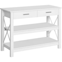 Homcom Mesa Consola 105x40x76cm Blanco