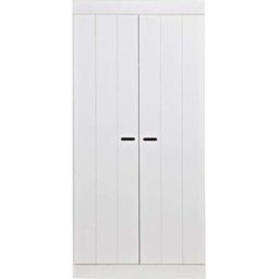 WOOOD Armario con 2 puertas y 1 balda en madera blanca