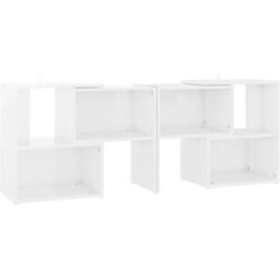 Maison Chic Mueble tv madera blanco brillante 104x30x52 cm