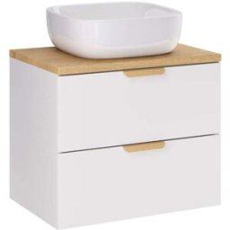 Petits meubles Lavabo individual 60cm mate paneles laminados blanco