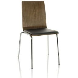 hjh OFFICE Silla de madera negro