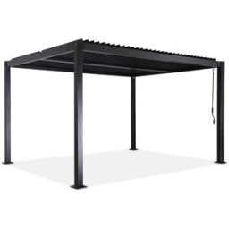 sweeek Pérgola bioclimática 3x4m de aluminio y acero con lamas orientables,