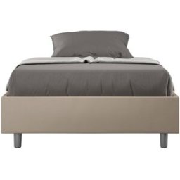 Ityhome Canapé abatible 140x190 cuero sintético gris paloma