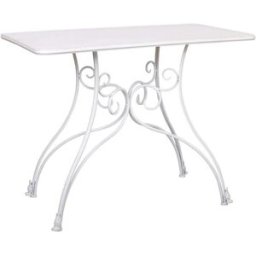 Wanderlust deco Recibidor-consola de metal envejecido blanco 100x52x76