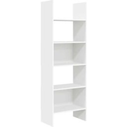 Maison Chic Estantería estantería librería madera blanco 60x35x180 cm