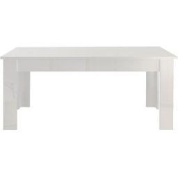 Whous Mesa extensible para 6-8 personas 140/190 cm color blanco brillo