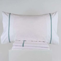 Casa da Laura Sábanas 100% algodón 180 hilos vibo verde cama 150/160 2 almohadas 5