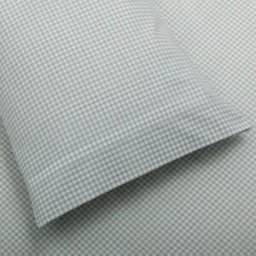 Casa da Laura Funda nórdica cuadrado de vichy 100% algodón verde cama 200 cm (280 x