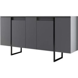 Habitat & Jardin Aparador gris antracita 160 x 35 x 80 cm