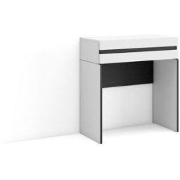 Skraut home Consola entrada efecto madera blanco 70x35x75cm